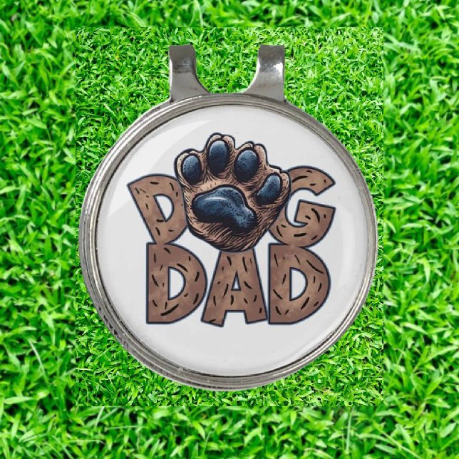 Golfer and Dad Dog Lover Golf Hat Clip (Perfect Gift for Dog Dads Who Love Golf – Shop Now!)