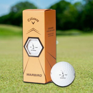 Golfer and Personalized name and year Golf Balls