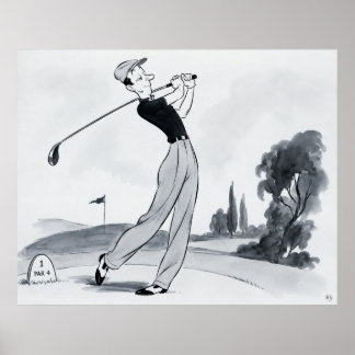Golfer Archival Print