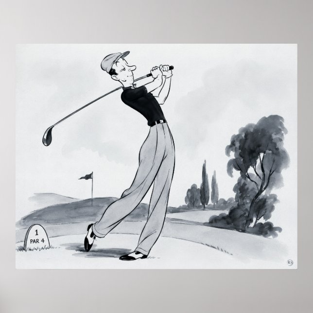 Golfer Archival Print (Front)