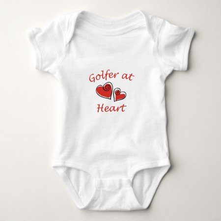 Golfer At Heart Baby Bodysuit