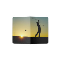Golfer at Sunset Passport Holder