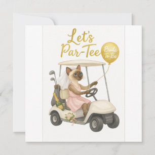 Golfer Bachelorette  Party for Cat Lovers Invitation