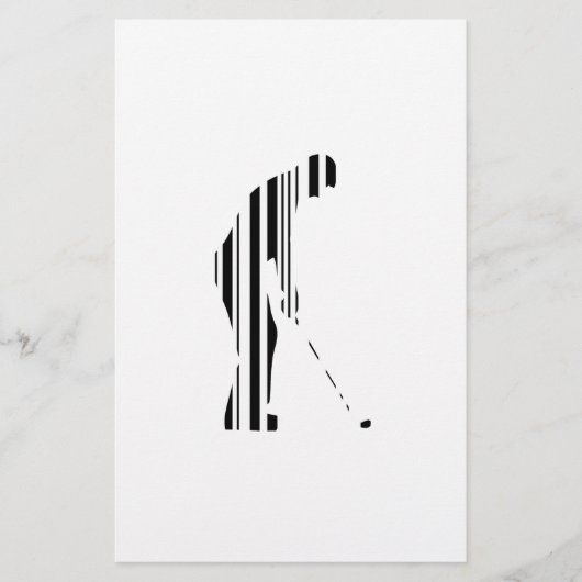 GOLFER BAR CODE Golf Golfing Sports Pattern Design (Front)
