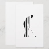 GOLFER BAR CODE Golf Golfing Sports Pattern Design (Front/Back)