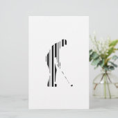 GOLFER BAR CODE Golf Golfing Sports Pattern Design (Standing Front)
