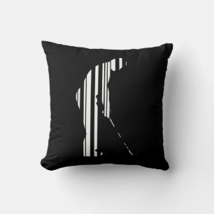 GOLFER BAR CODE Golf Golfing Sports Pattern Design Throw Pillow