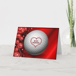 Golfer - Be My Valentine Card