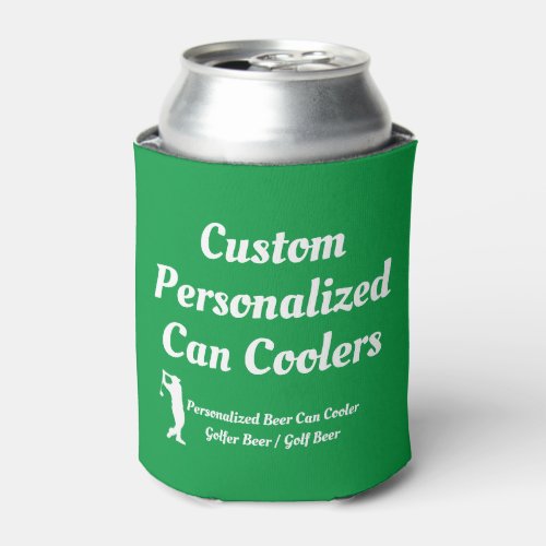 Golfer Beer Gift Idea   Custom Personalized Beer Can Cooler