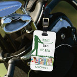 Golfer BEST DAD BY PAR 3 Photo Personalized Luggage Tag<br><div class="desc">Create a unique, personalized photo luggage tag or golf bag ID tag for the golfer father featuring 3 photos of his family, child or kids and the funny golf saying title BEST DAD BY PAR and personalized with his name or monogram. Makes a memorable, meaningful father gift for his birthday,...</div>