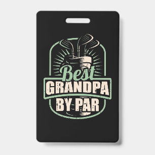 Golfer Best Grandpa By Par Badge