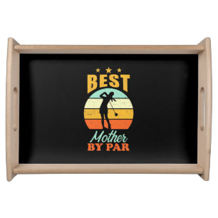 Golfer Best Mother By Par Serving Tray
