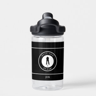 Golfer Best Son By Par Monogram Sports Black Golf Water Bottle