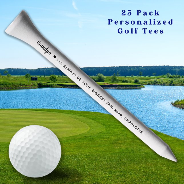 Golfer Biggest Fan - GRANDPA - Cute Personalized  Golf Tees (Creator Uploaded)