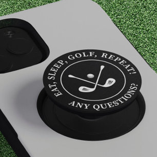 Golfer Black Modern Sports Golf Pro Equipment PopSocket