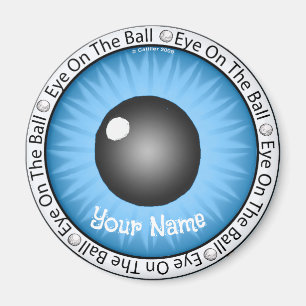 Golfer Blue Eye On Ball Magnet