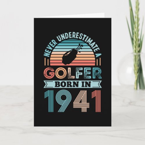 Golfer born 1941 Golfing 80th Birthday Gift Dad Card