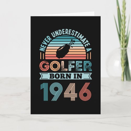 Golfer born 1946 Golfing 80th Birthday Gift Dad Card