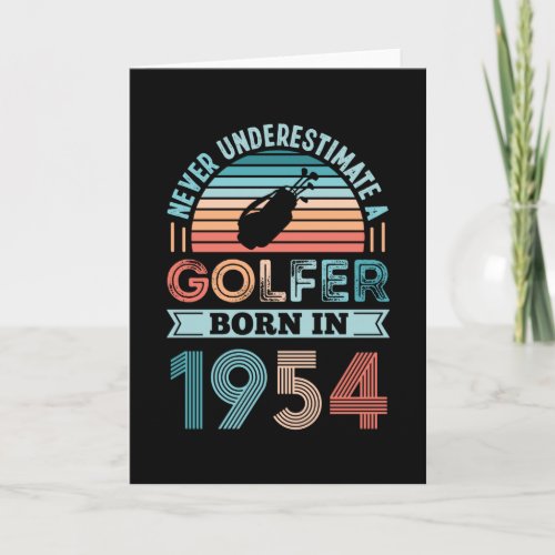 Golfer born 1954 Golfing 70th Birthday Gift Dad Card