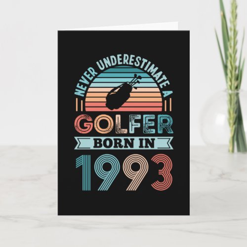 Golfer born 1993 Golfing 30th Birthday Gift Dad Card