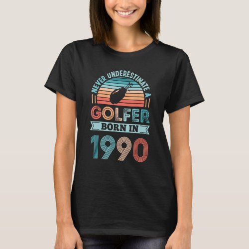 Golfer born in 1990 40th Birthday Golf  Dad T_Shirt