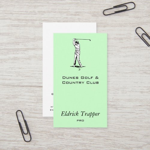 Golfer Business Card Template