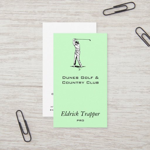 Customizable Golfer Business Card Template