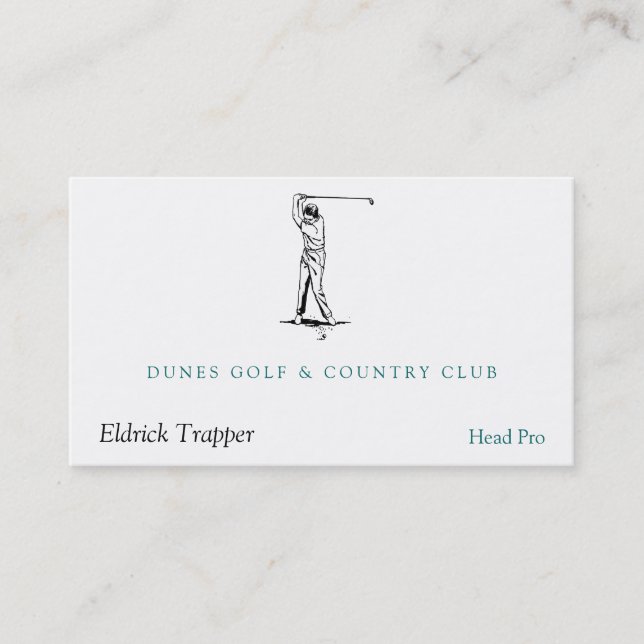 Golfer Business Card (Front)