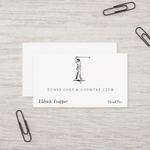 Customizable Golfer Business Cards