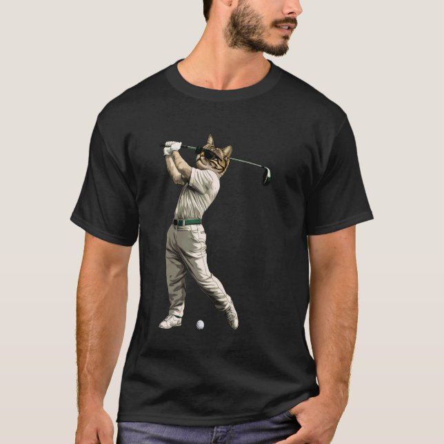 Golfer Cat T-Shirt (Front)
