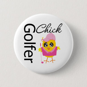 Golfer Chick Button