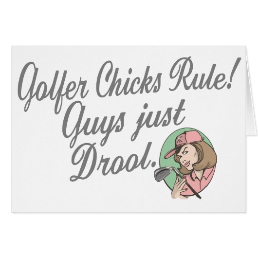 Golfer Chicks Rule Cards (Front Horizontal)
