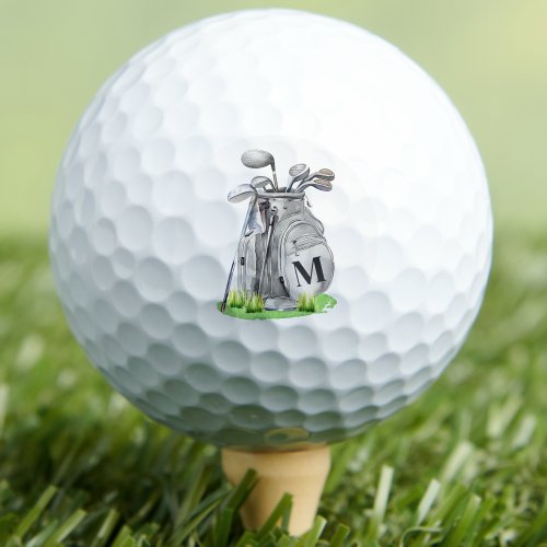Golfer Classic Initial Monogram