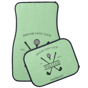 Golfer Cross Club  Car Floor Mat