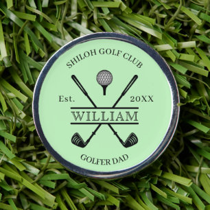 Golfer Cross Club Divot Tool