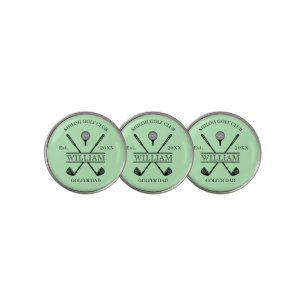 Golfer Cross Club Golf Ball Marker