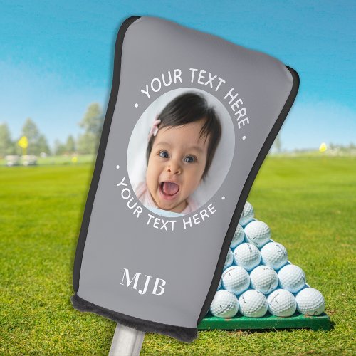 Golfer Custom Photo Personalized Monogram Putter Golf Head Cover