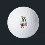 Golfer dabbing 30th Birthday Golf Balls<br><div class="desc">Golfer dabbing 30th Birthday Golf Balls</div>
