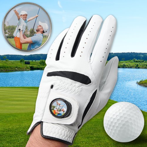 Golfer Dad Father Daughter Personalized Photo Golf Glove