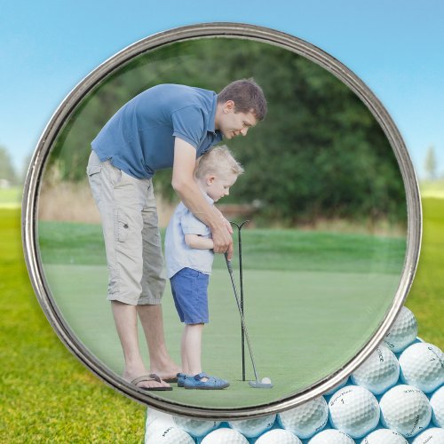 Golfer Dad Father Son Personalized Photo Golf Ball Marker
