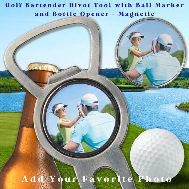 Golfer Dad Father Son Personalized Photo Golf Divot Tool (Creator Uploaded)