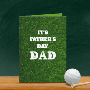 Golfer Dad Father's Day or Birthday Custom Text  Card