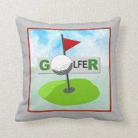 Golfer Decorative Pillow