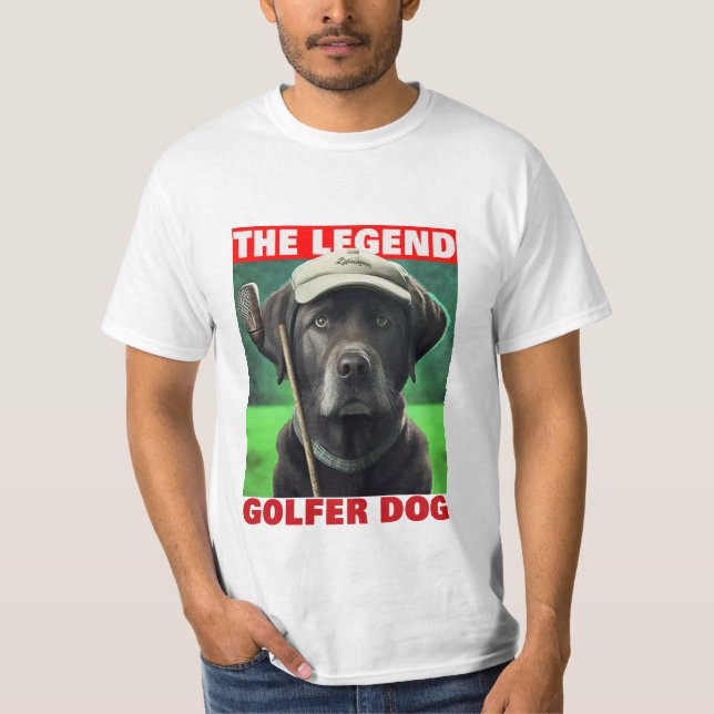 Golfer Dog T-Shirt (Front)