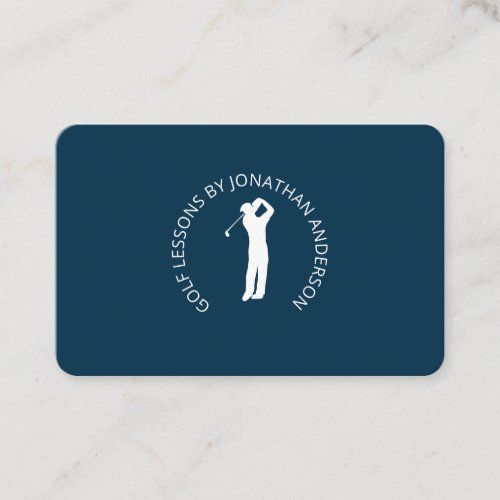 golfer Dunkelblau Business Business Card