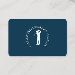 golfer Dunkelblau Business Card