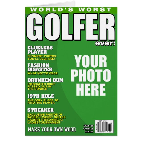 Golfer Fake Magazine Cover