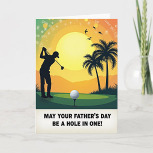 Golfer Fathers Day Scene Card