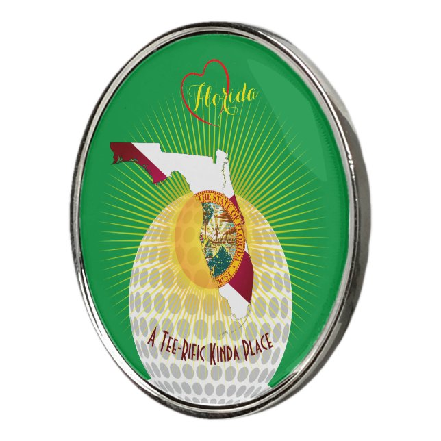 Golfer Florida Golf Ball Marker (3/4)