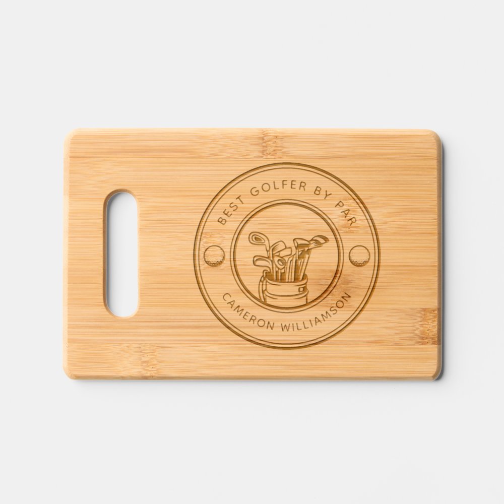 Disover Golfer Gift, Personalized Name, Saying, Text Cutting Board